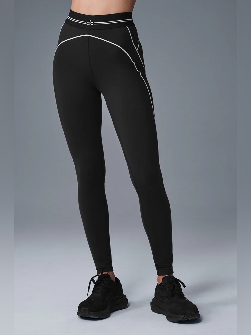 Alo Airbrush High-Waist Heart Throb Legging Black M New